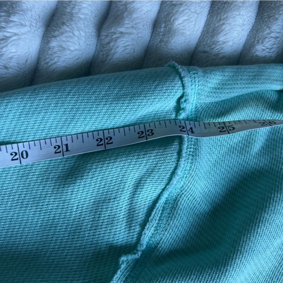 American Eagle Womens Large Mint Sun Set Zip-Up Cropped Hoodie - Picture 6 of 10